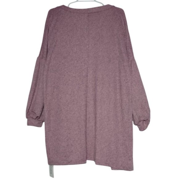 Alishebuy Women's Puff Sleeve Front Slit Cardigan in Medium Purple. Size M NWT. - Picture 2 of 6